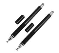 SEWACC 2 Lápices Táctiles Capacitivos Multifuncionales para Tablet y Dispositivos, Punta Fina Metálica, Protección de Pantalla y Diseño Elegante Negro