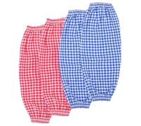SEWACC 2 Mangas Protectoras de Brazos Reutilizables para Cocina Oversleeves Elásticos y Lavables Mangas Prácticas de Cuadros para Trabajo Doméstico y Limpieza de