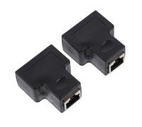SEWACC 2 Piezas Adaptador Divisor Ethernet Conector Cable Splitter Seguro y Duradero y Daños para Cables Cortos Pack Unidades