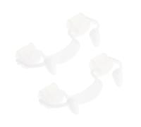 SEWACC 2 Piezas Colmillos Retráctiles de Zombi para Halloween, Dientes Postizos de Plástico Blanco, Realistas y Divertidos para Fiesta y Disfraces de Terror