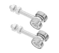 SEWACC 2 Piezas Conjunto de Rodillos Deslizantes de Puerta Metálicos con Doble Rodamiento para Puertas Pesadas Rodillos para Canales de Ruedas Desmontables para