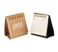SEWACC 2 Piezas de Escritorio Mini Diseño Elegante y Compacto Planificador para Oficina y Encadernación de Doble Alambre con Tinta Decoración Funcional