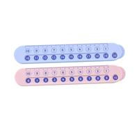 SEWACC 2 Piezas de Matemáticas Doble Cara para Colores Azul y Rosa Herramienta de Aprendizaje Aritmético para Educación Infantil y Actividades de Medición