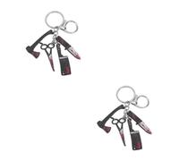 SEWACC 2 Piezas Llavero de Broma Mini de Aleación de Zinc y Plástico, Accesorio Portátil para Eventos Temáticos y Regalos Divertidos de Halloween