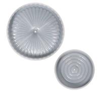 SEWACC 2 Piezas Molde De Placa De Incienso Moldes Porta Varitas De Incienso Anillos Plato De Fundición De Resina Plato De Baratija De Silicona Aromaterapia Suite Gel De Sílice