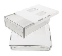 SEWACC 2 Piezas Organizador Cajón Escritorio Bajo Almacenaje Bajo Mesa para Papelería Cosméticos y Fácil Instalación sin Taladro Blanco Grande y Mediano