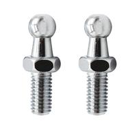 SEWACC 2 Piezas Perno de Cabeza Esférica M8 de Acero Galvanizado, Bola de 10mm, Rosca Profunda y Clara, Plata, para Capó y Válvula de Gas