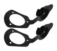 SEWACC 2 Piezas Tapa para Portacañas de Kayak, Junta Redonda de Goma Negra | Accesorio para Montaje Empotrado, Resistente al Clima, para Kayak y Barco, Gestión de Varias Cañas