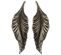 SEWACC 2 Piezas Tirador de Puerta Forma de Hoja Retro de Aleación de Zinc para Gabinete y Mueble, Diseño Creativo y Cómodo para Uso Hogar
