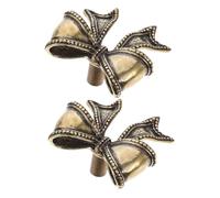 SEWACC 2 Piezas Tiradores de Gabinete de Latón Forma de Lazo Tiradores Decorativos para Muebles Manijas Elegantes para Armarios y Puertas de Entrada Instalación Diseño y Sofisticado