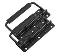 SEWACC 2 piezas Unidades Mango Metálico para Caja con Asa Ergonómica y Repuesto para Caja Herramientas y Gabinete Color Negro
