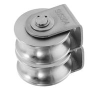 SEWACC 2 Poleas de Acero Inoxidable para Puertas Corredizas de Armario, Resistentes Corrosión y Suave, Ruedas Rodamientos para Puertas Correderas de Cocina