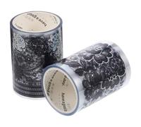 SEWACC 2 Rollos de Cinta Adhesiva de Encaje Autoadhesiva Pet Multifunción Fácil de Almacenar para Manualidades DIY y Decoración de Habitaciones