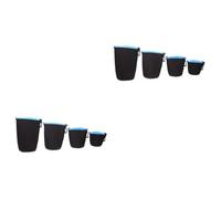 SEWACC 2 Series Funda para Lentes De Cámara De Neopreno De Unidades Diseño con Cierre Protección para Lentes DSLR Espejo Color Azul 4 Piezas*2