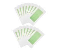 SEWACC 20 Bandas de Cera Depilatoria Corporal y Facial Papel Depilatorio Verde para Depilación de Piernas Cuerpo y Rostro 20 Unidades para Piel Sensible y Uso Multiusos