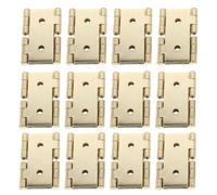 SEWACC 20 Bisagras Doradas de Acero Laminado en Frío para Puertas Plegables de Armario Estilo Vintage, Silenciosa y Uso Versátil en Proyectos de Renovación y Reparación