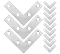 SEWACC 20 Juegos de Soportes en Forma de L con Tornillos - Conector de Montaje para Muebles - Soporte de Esquina de Acero Inoxidable para mesas, armarios y cajones