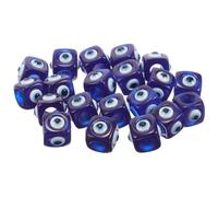 SEWACC 20 Piezas de Cuentas de Ojo de Resina para Manualidades Collares y Aretes Cuentas Azules Forma de Globo Ocular para Bricolaje Decoración