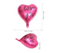 SEWACC 20 Piezas Globo Decorativo Corazón Kit Aluminio para Boda Cumpleaños Fiesta con Globos Rosa y Negro Decoración Ligera y Fácil de Usar para Pared Ventana y Mesa