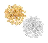 SEWACC 200 Cuentas Espaciadoras De Diamantes De Imitación, Sueltas, Con Para Manualidades, Fabricación De Joyas, Collares Y Pulseras.