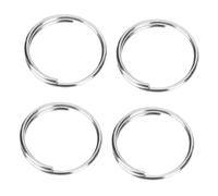 SEWACC 200 piezas Anillos de Llaveros Redondos de Acero Inoxidable Aros Pequeños para Manualidades Organización y Conectores para Colgantes Diseño Plano Seguro