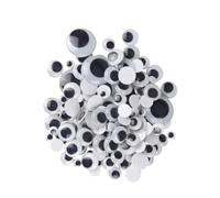 SEWACC 200 Piezas Ojos Móviles Redondos de Plástico Autoadhesivos para Manualidades DIY Accesorios para Muñecas y Amigurumis