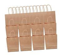 SEWACC 20piezas Bolsas De Papel Kraft Asas Bolsas De Obsequio Sencillas para Regalos Bodas Fiestas Almuerzos y Envolver Dulces