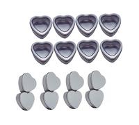 SEWACC 24 Piezas Caja de Hojalata con Ventana Forma de Corazón de Unidades para Almacenamiento de Velas y Accesorios Pequeños Diseño Creativo y Regalos