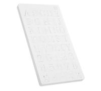SEWACC 24 piezas Plantillas Reutilizables Alfabeto y Números Huecas para Pintar Set de Plantillas de Dibujo para Cuadernos Diarios Álbumes y Manualidades DIY Stencil Blanca para
