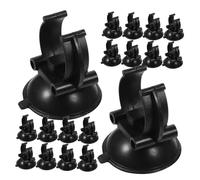 SEWACC 25 Piezas Ventosas con Clips para Acuario Soporte Resistente para Tubos y Calentadores Sumergibles Fijación Segura para Mangueras y Luces de Pecera Negra
