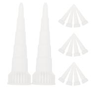 SEWACC 25 puntas de repuesto para boquillas de calafateo - Adaptador de boquilla con extensión de plástico de 100 ml para aplicación de en tubo, accesorios de