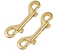 SEWACC 2piezas Accesorios De Doble Gancho De Latón Cierre De Langosta Ovalado Gatillo Giratorio Para Correas Bolsos y Artículos