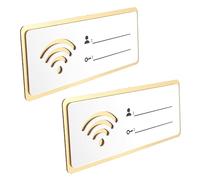 SEWACC 2piezas Cartel Acrílico Wifi Contraseña Señal De Acceso Para Oficinas y Hogares Soporte Para Nombre y Clave De Wifi Decoración Práctica Para Clientes y Visitantes