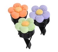 SEWACC 3 Clips para Ventilación de Coche Forma de Flor, Ambientador Interior de Resina Almohadillas Aromáticas Reemplazables para Decoración Única