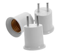SEWACC 3 piezas Adaptador de Casquillo Bombillas de Soporte para Lámpara de Pared Resistente y Fácil de Usar Compatible con Enchufes Europeos Acv