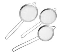 SEWACC 3 Piezas Coladores Inoxidable con Gancho Set de Colador de Malla Fina para Aceite Jugos Leche de y Arroz Filtro Multifuncional para Cocina