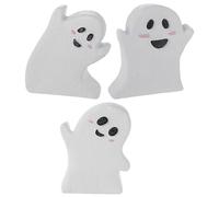 SEWACC 3 Piezas Decoración de Halloween Bandeja de Madera Clara y Letrero de Fantasma para Centro de Mesa Resistente y Creativa