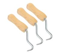 SEWACC 3 Piezas Rebar Twisting Tool Heavy-duty Steel Wire Tying Equipment With Comfortable Wooden Handle For Concrete Construction And Outdoor Use