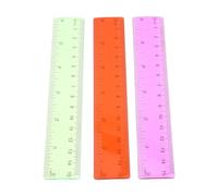 SEWACC 3 Piezas Regla Escolar de Plástico Transparente 15cm Marcas | Alineación Fácil, Uso en Clase de Matemáticas, para Cuadernos y Hojas, Ligera para Estudiantes y Oficina