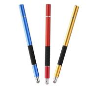 SEWACC 3 Piezas Unidades Lápices Táctiles Capacitivos para Pantallas Táctiles Diseño Doble Punta con Punta Fina y Cabeza de Bolígrafo de Dibujo con Ventosa para Teléfono y Tabletas
