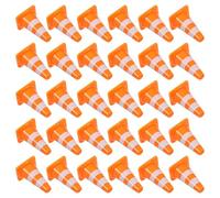 SEWACC 30 Conos de tráfico Mini, Juguetes de plástico Naranja para barricadas, 2.5 x 1.6 cm, Set de señales de tráfico para Que los niños aprendan y jueguen a interpretar Roles