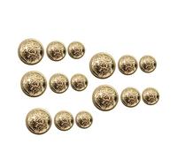 SEWACC 30 piezas Botones Metálicos Redondos para Abrigo y Camisa Surtido Zinc Duradero Diseño Clásico para Coser Ropa Masculina