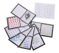 SEWACC 32 Hojas Pegatinas de Gemas de Imitación para Maquillaje Facial y Corporal Gemas Adhesivas de Diferentes Formas para Ojos y Uñas en Noches Locas y Fiestas de Mascarada
