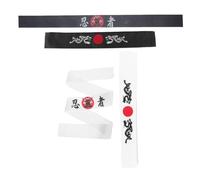 SEWACC 4 Diademas Japonesas Ninja Multifuncionales de Poliéster Transpirables para Karate y Chef de Sushi, Accesorio Deportivo y Decorativo Único