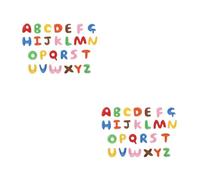 SEWACC 4 Juegos Letras Termoadhesivas Bordadas Pequeñas para Planchar en Ropa y Abrigos, Parches de Poliéster Diseño Creativo Aprendizaje y Personalización