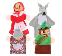 SEWACC 4 Marionetas de Dedo para Niños, Marionetas de Dedo de Animales de Dibujos Animados para Contar Historias, Ideales para Niños Pequeños, para El Aprendizaje Preescolar Y El Juego de Roles.