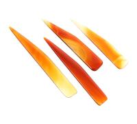 SEWACC 4 Piezas Cortador Bruñidor de Ágata Natural 9-12 CM para Pulidor de Joyas de Oro y Plata Herramienta Manual para Pulido Artesanal y Reparación de Accesorios de Color Aleatorio