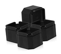 SEWACC 4 Piezas Elevadores Muebles Ajustables Apilables Pads Negros para Sofá Cama Mesa Escritorio Alturizable