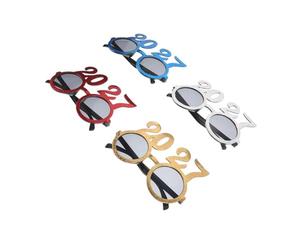 SEWACC 4 Piezas Gafas de Fiesta Numéricas 2027 de Plástico | Diseño Festivo y Ligero, Accesorio Decorativo para Fotos, Graduación y Cumpleaños, Talla 14,10x14,00x9,50cm