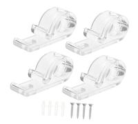 SEWACC 4 Piezas Gancho Robusto para Cortinas Enrollables Kit de Unidades con Tornillos Clips de Sujeción para Cadena de Cuentas Anclajes para Estores y Persianas